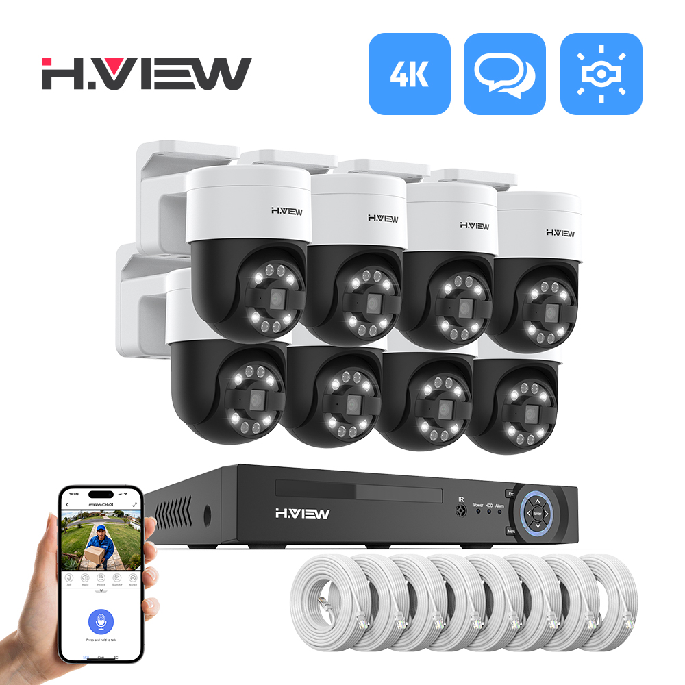 Home Security And Cameras - H.view 8Ch 4K 5MP 8MP Cctv