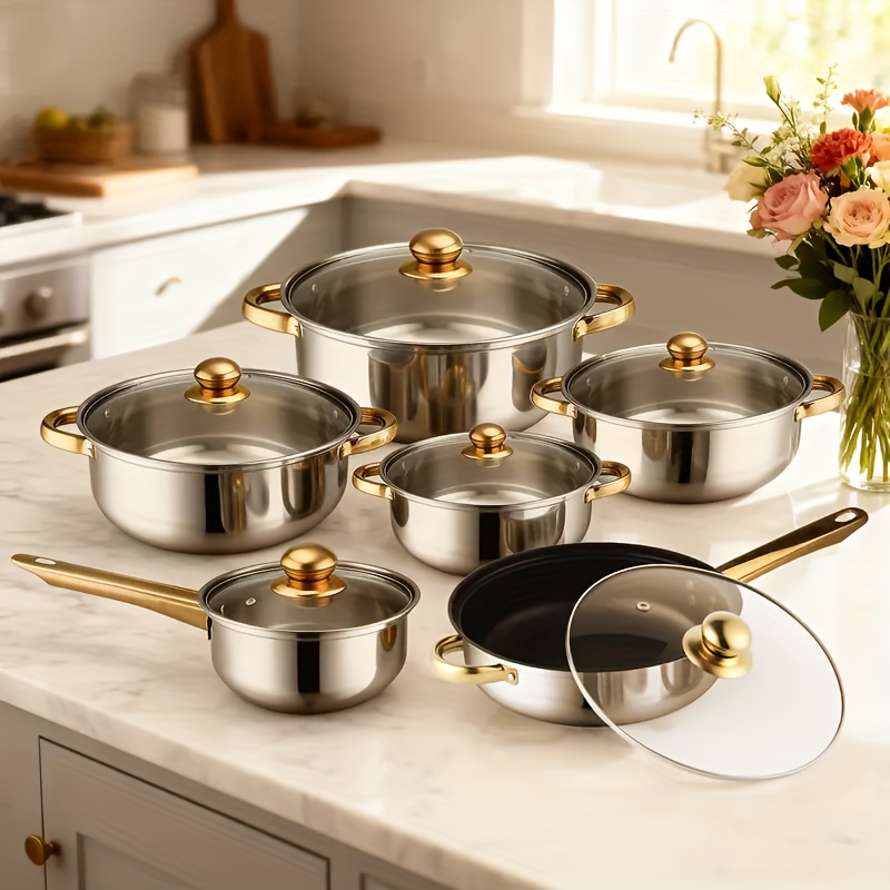 Home Security Options - Stainless Steel Cookware Set – 10-Piece