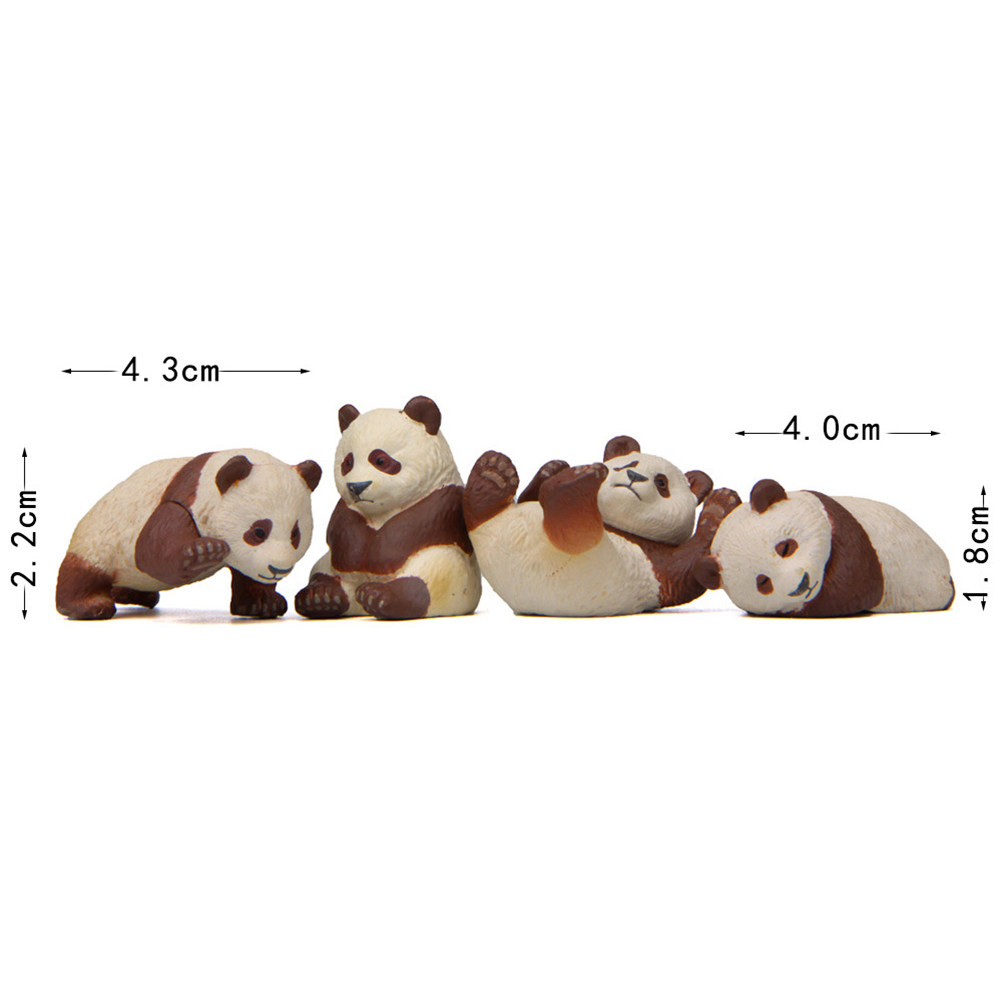 Home Security Bars - 8Pcs Premium PVC Panda-Shaped Decorative Miniatures