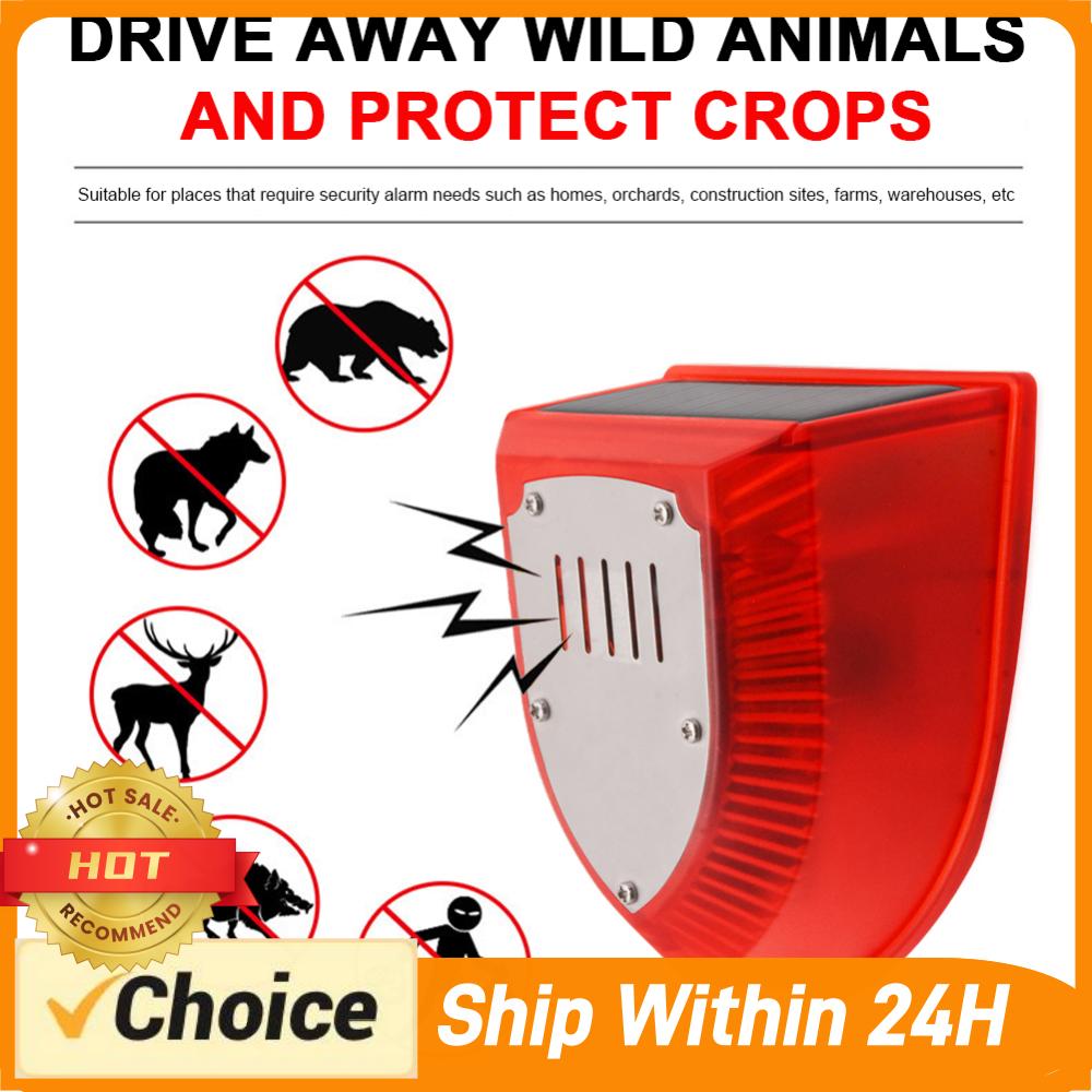 Barking Dog Alarm - Solar Security Alarm Lights Waterproof Gunshot