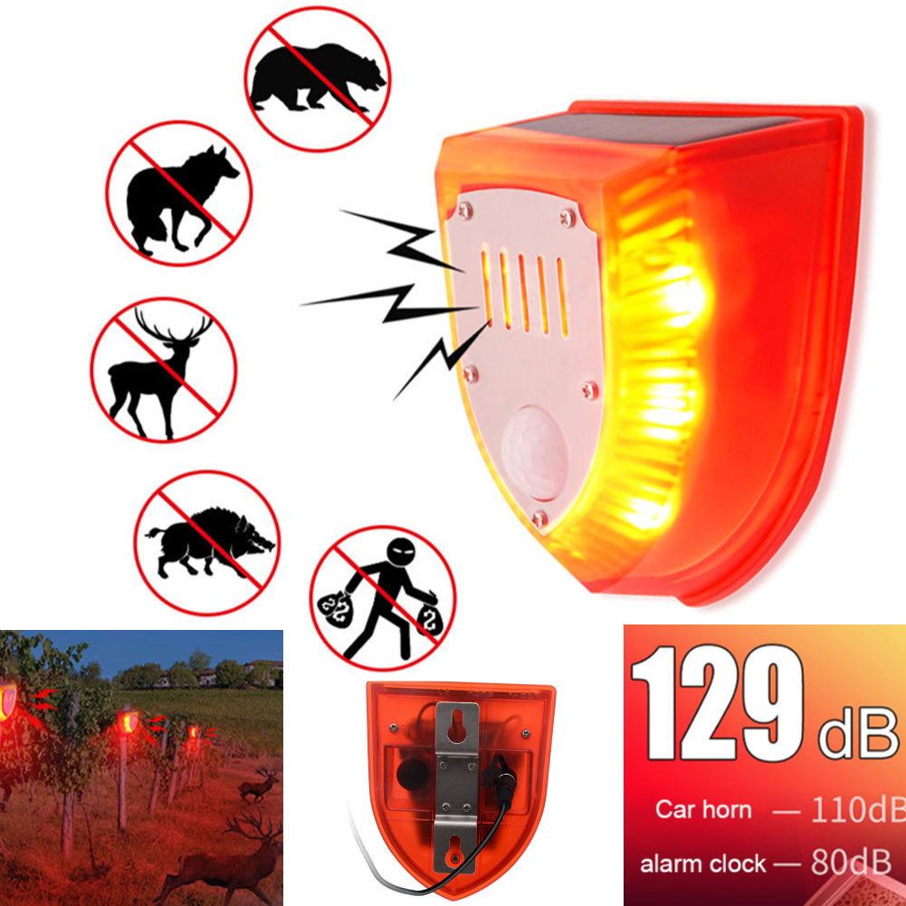 Barking Dog Alarm - Outdoor Solar Alarm with Motion Sensor
