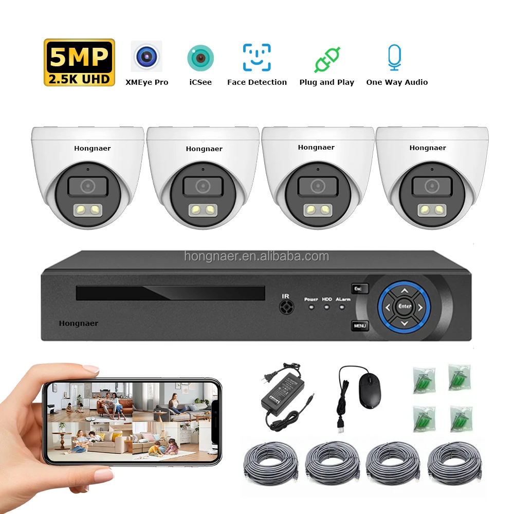 Home Security Camera - 2026 Hongnaer 4MP 5MP 8MP 4CH