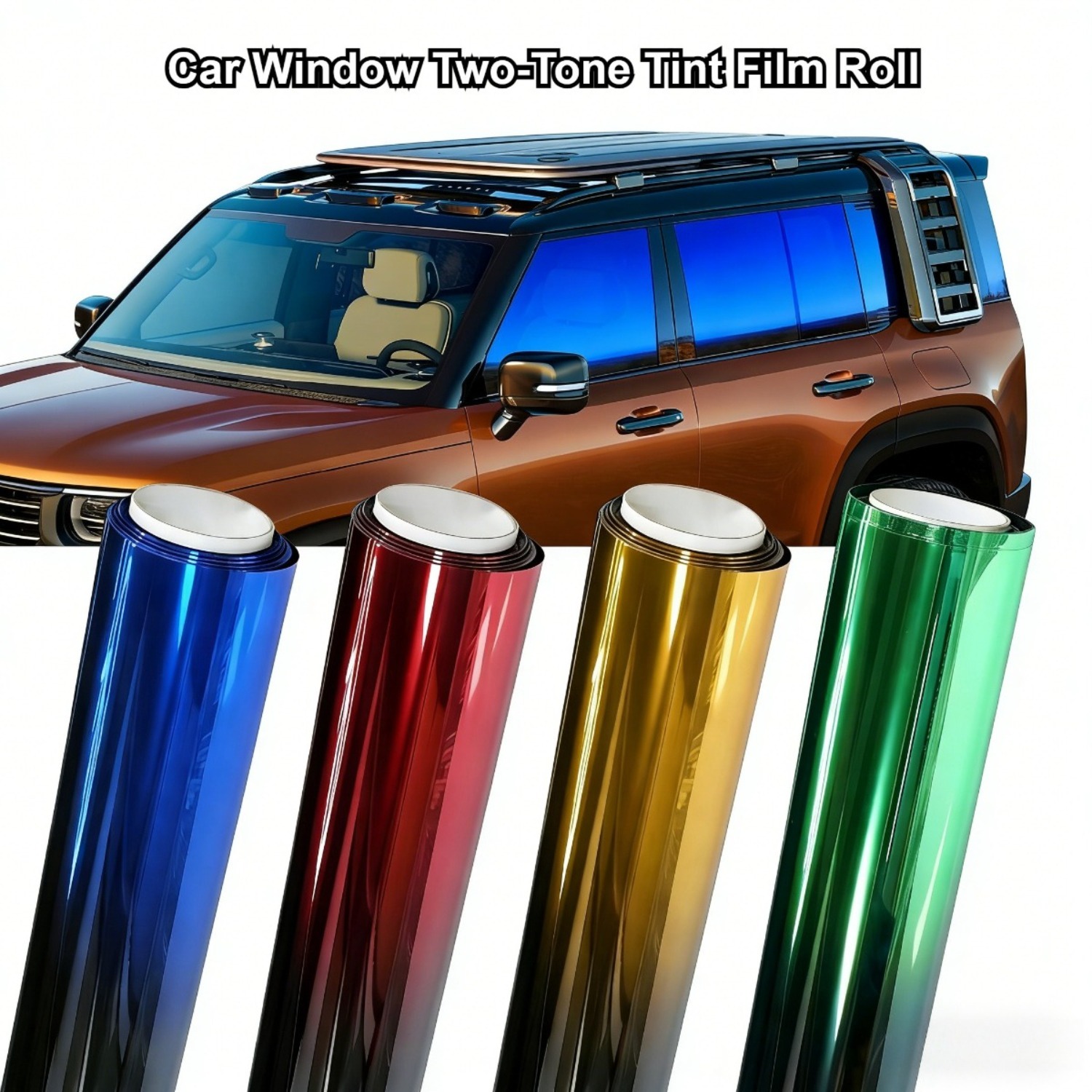 Home Security For Windows - 50x300cm Car Window Two-Tone Tint Film