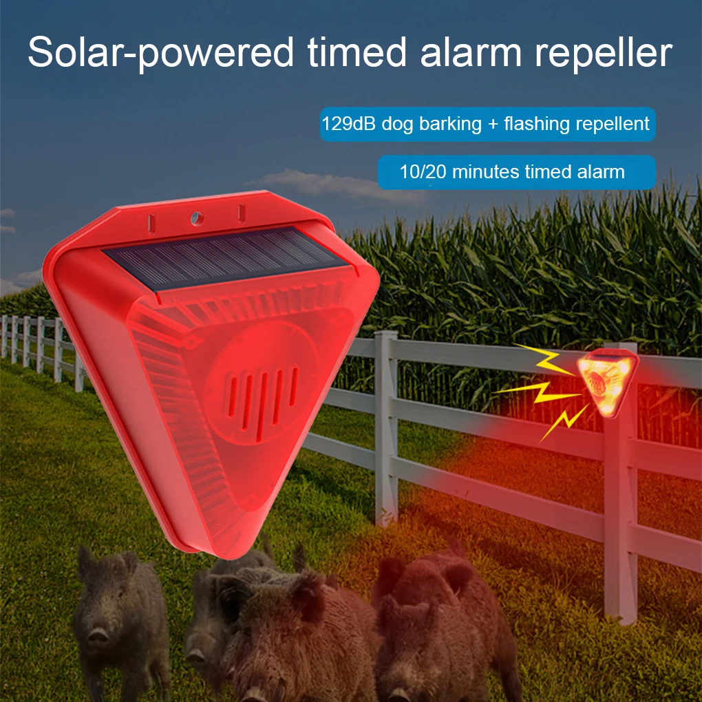 Barking Dog Alarm - Outdoor Solar Alarm Light 6LED IP65