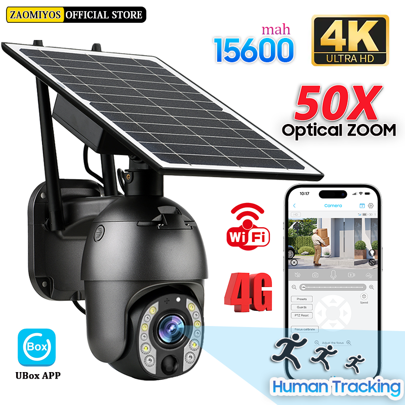 Home Security Battery Replacement - 4K 50X Optical Zoom Solar Wifi