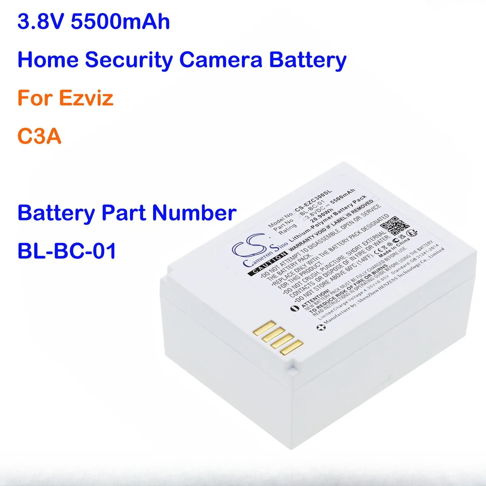 Cameron Sino 3.8V 5500mAh Home - Home Security Battery Replacement 评论和价格