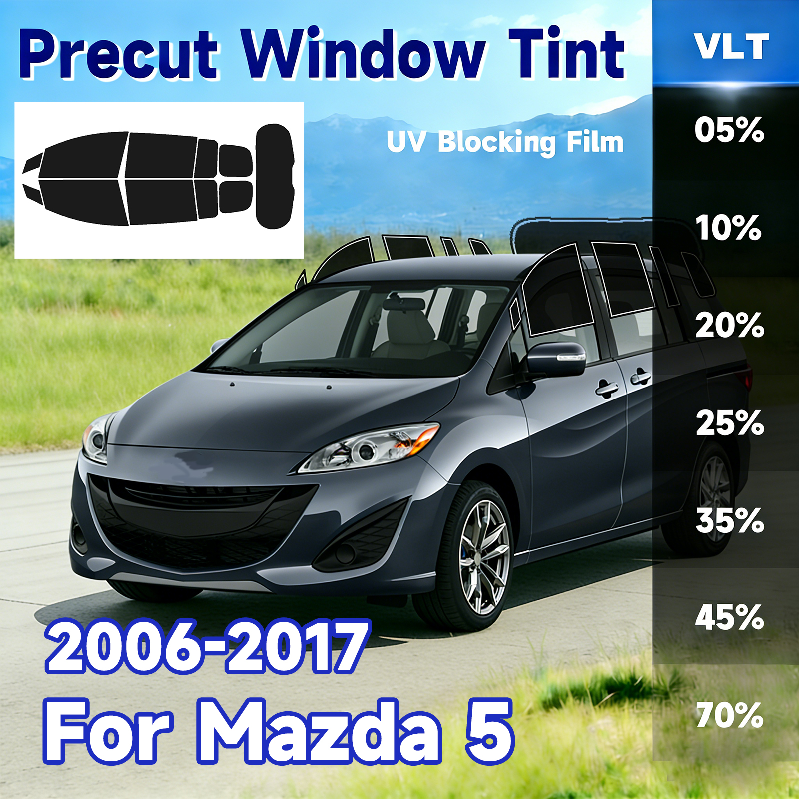 Precut Window Tint Car for Maz - Home Security For Windows 评论和价格