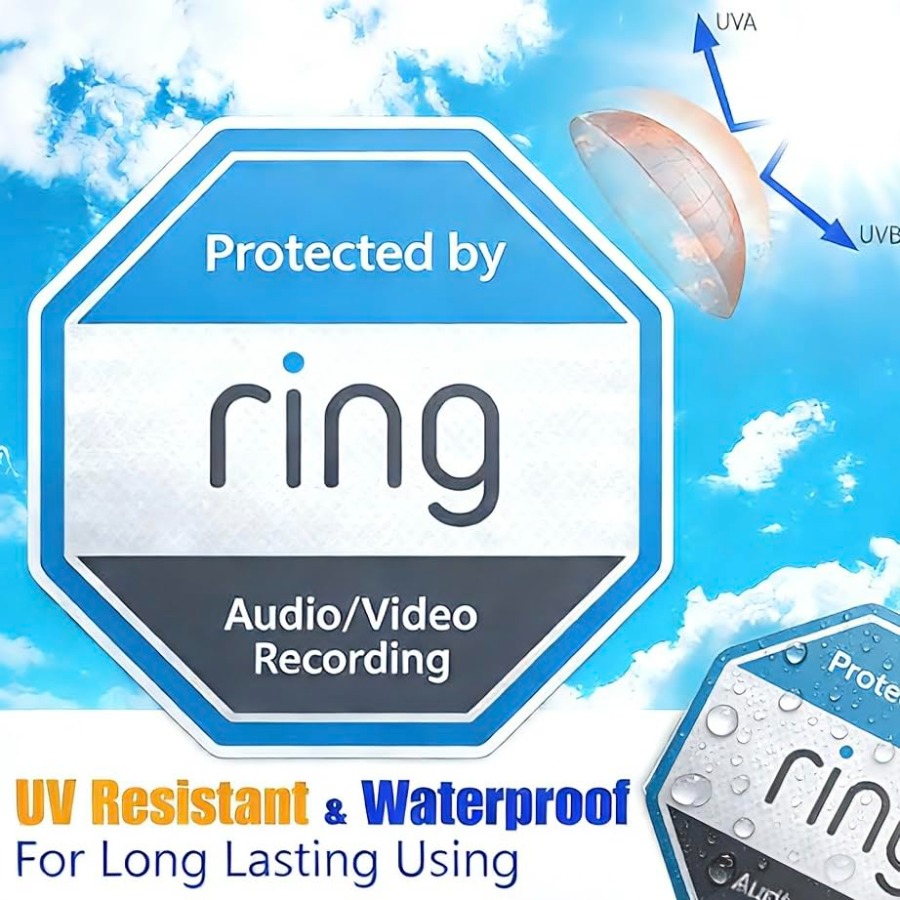 12 Pack Ring Security Stickers - Home Security For Windows 评论和价格