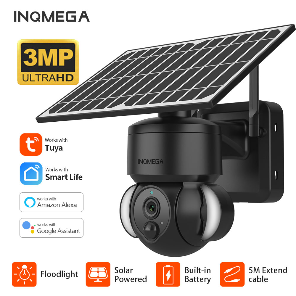 INQMEGA 3MP TUYA Solar Surveil - Home Security Wifi Camera 评论和价格
