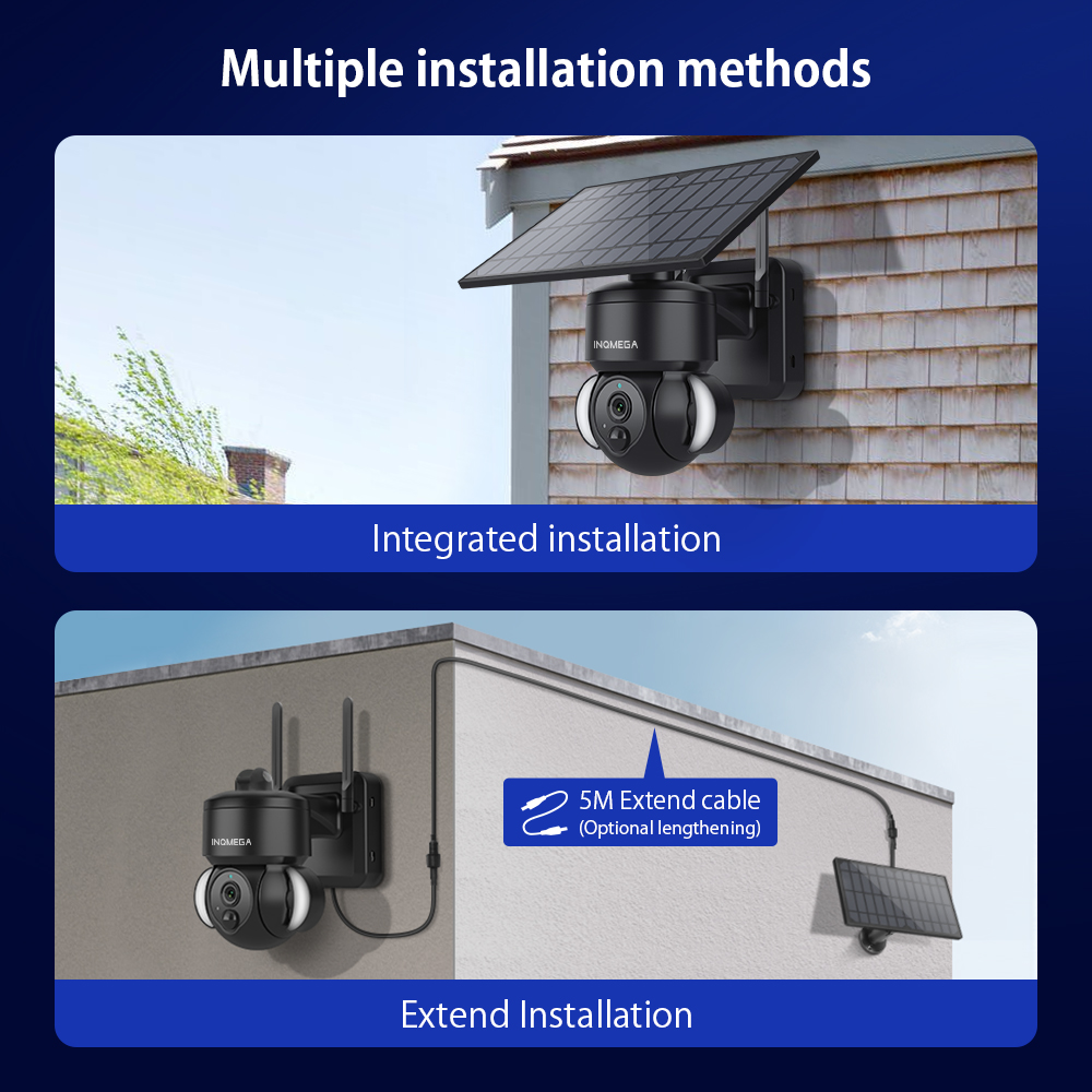 INQMEGA 3MP TUYA Solar Surveil - Home Security Wifi Camera 评论和价格