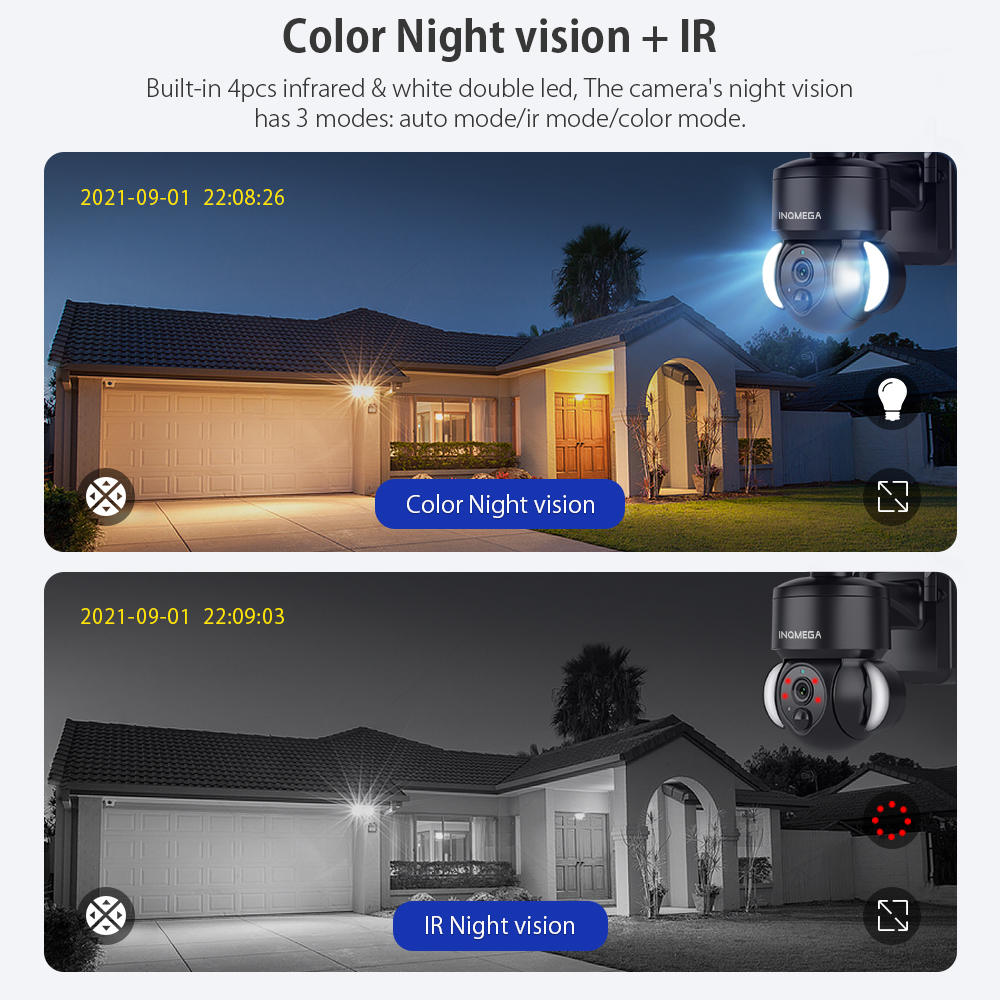 INQMEGA 3MP TUYA Solar Surveil - Home Security Wifi Camera 评论和价格