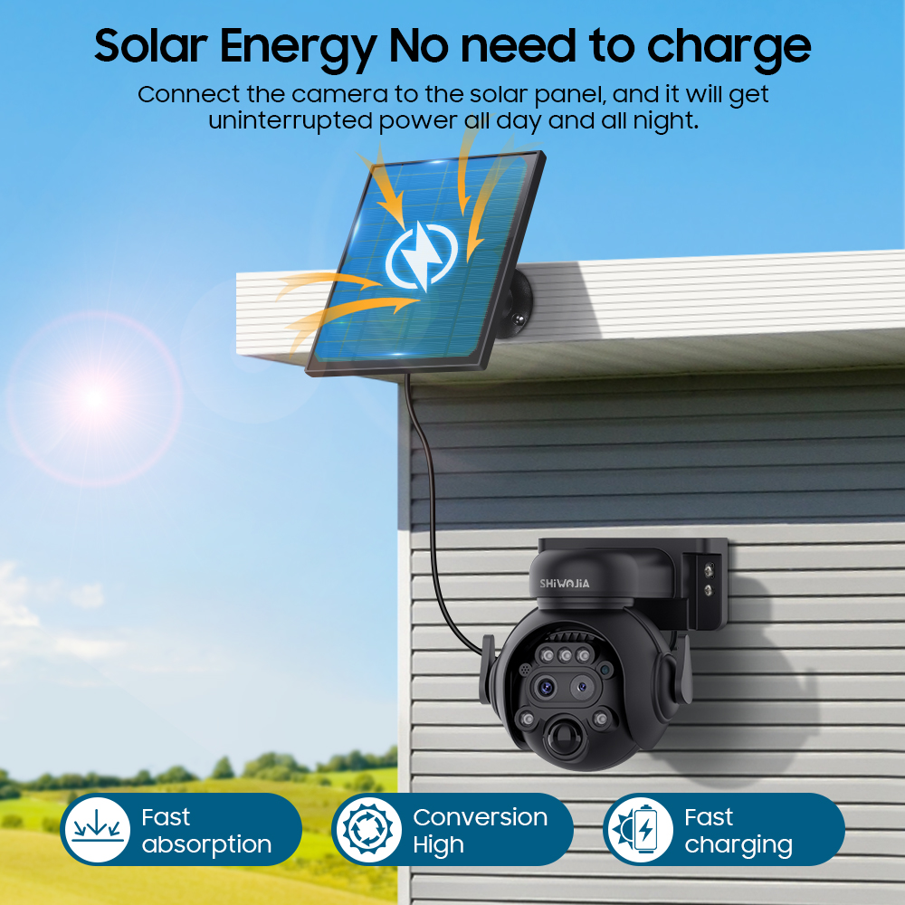 SHIWOJIA 12X Zoom 4G LTE Solar - Home Security Cameras Wireless 评论和价格