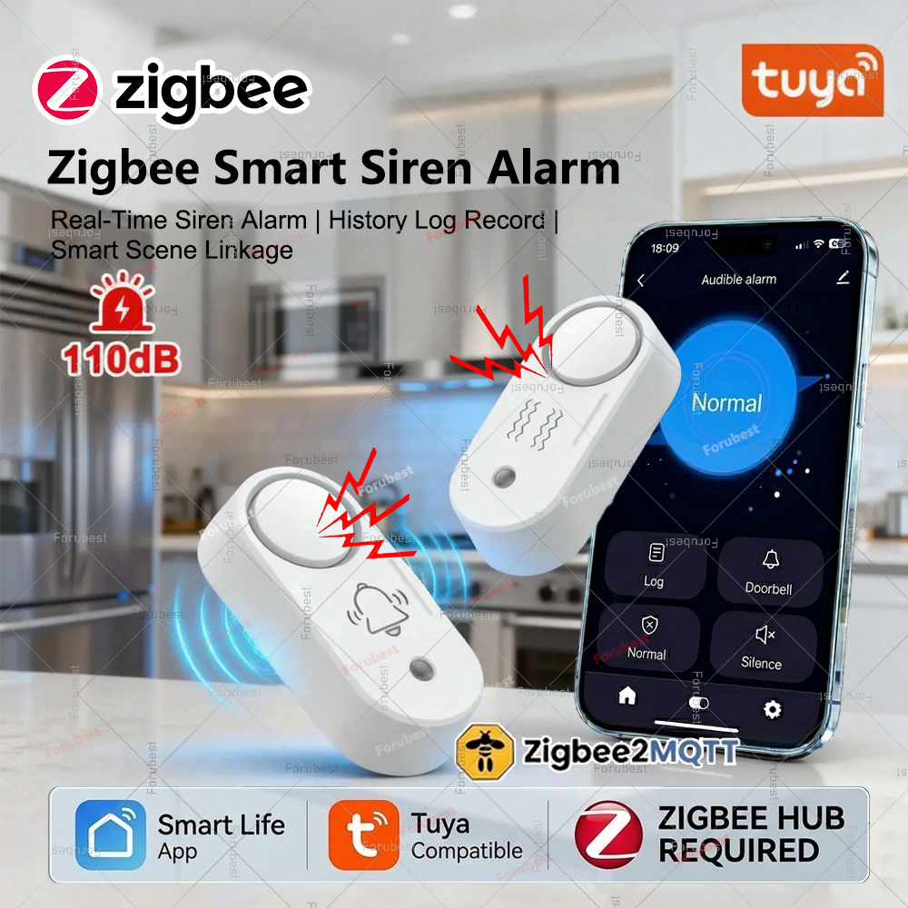 Zigbee Smart Siren Alarm Sound - Home Security Options 评论和价格