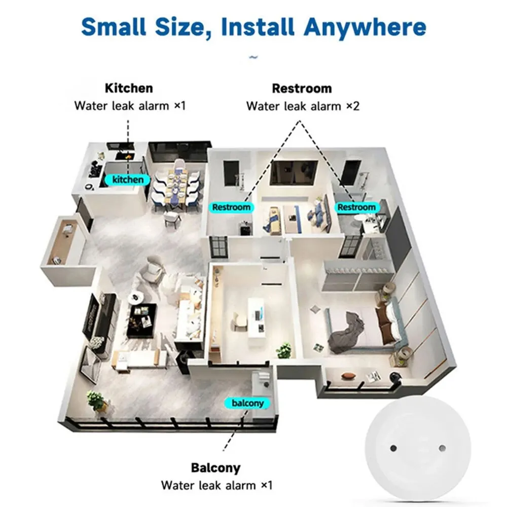 Zigbee3.0 Smart Water Leak Sen - Home Security And Monitoring 评论和价格