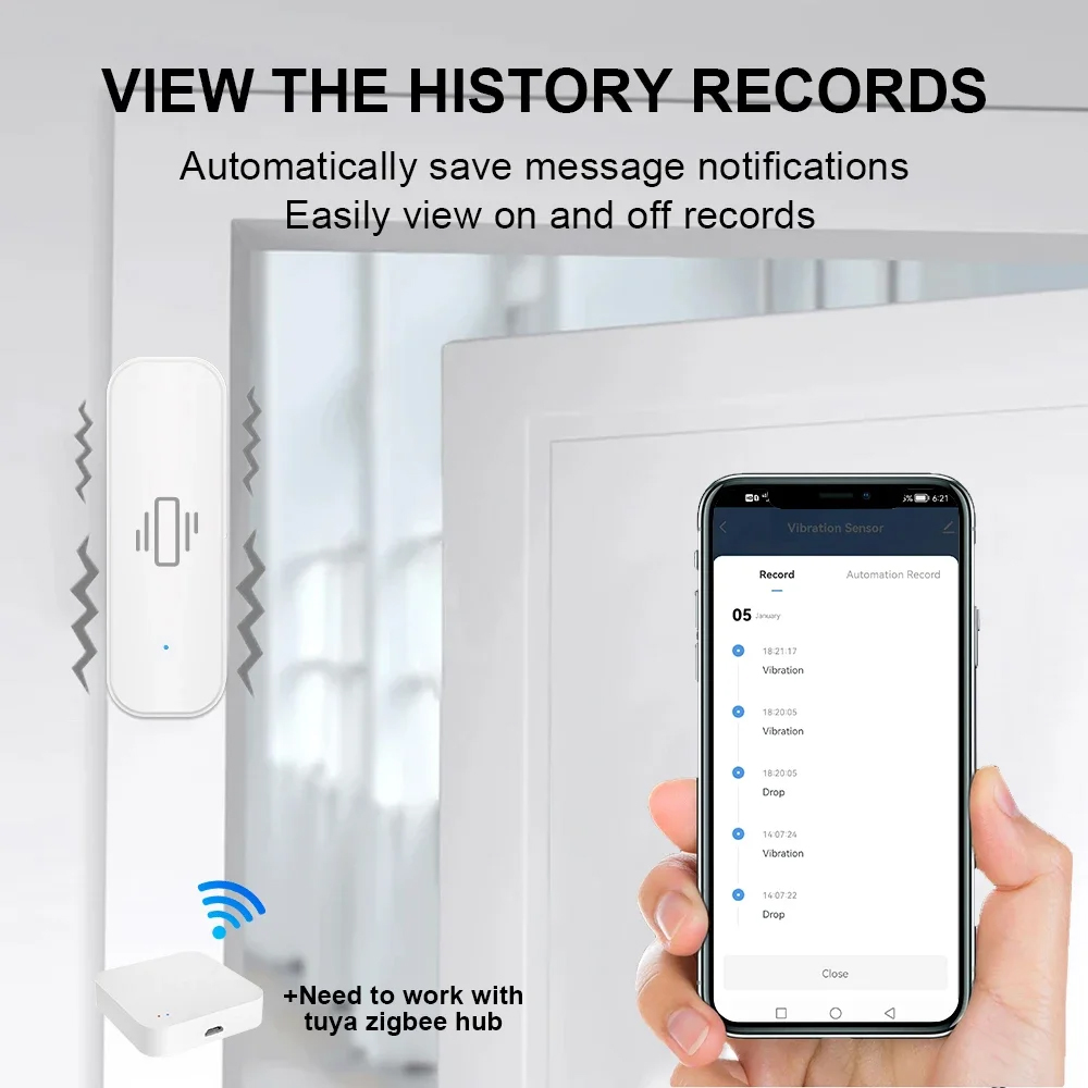 Smart ZigBee Vibration Sensor  - Home Security And Monitoring 评论和价格