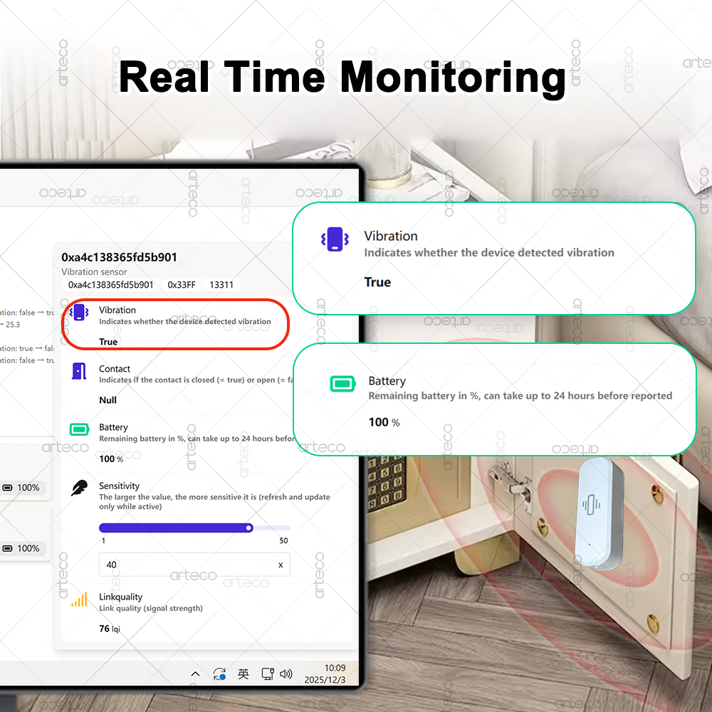 ZigBee Smart Vibration Sensor  - Home Security And Monitoring 评论和价格