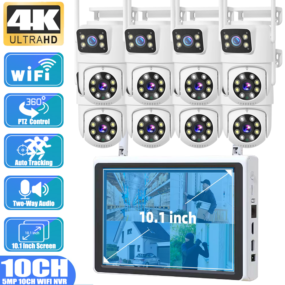 10 Channel CCTV Security 4K Du - Home Security Systems Wireless 评论和价格