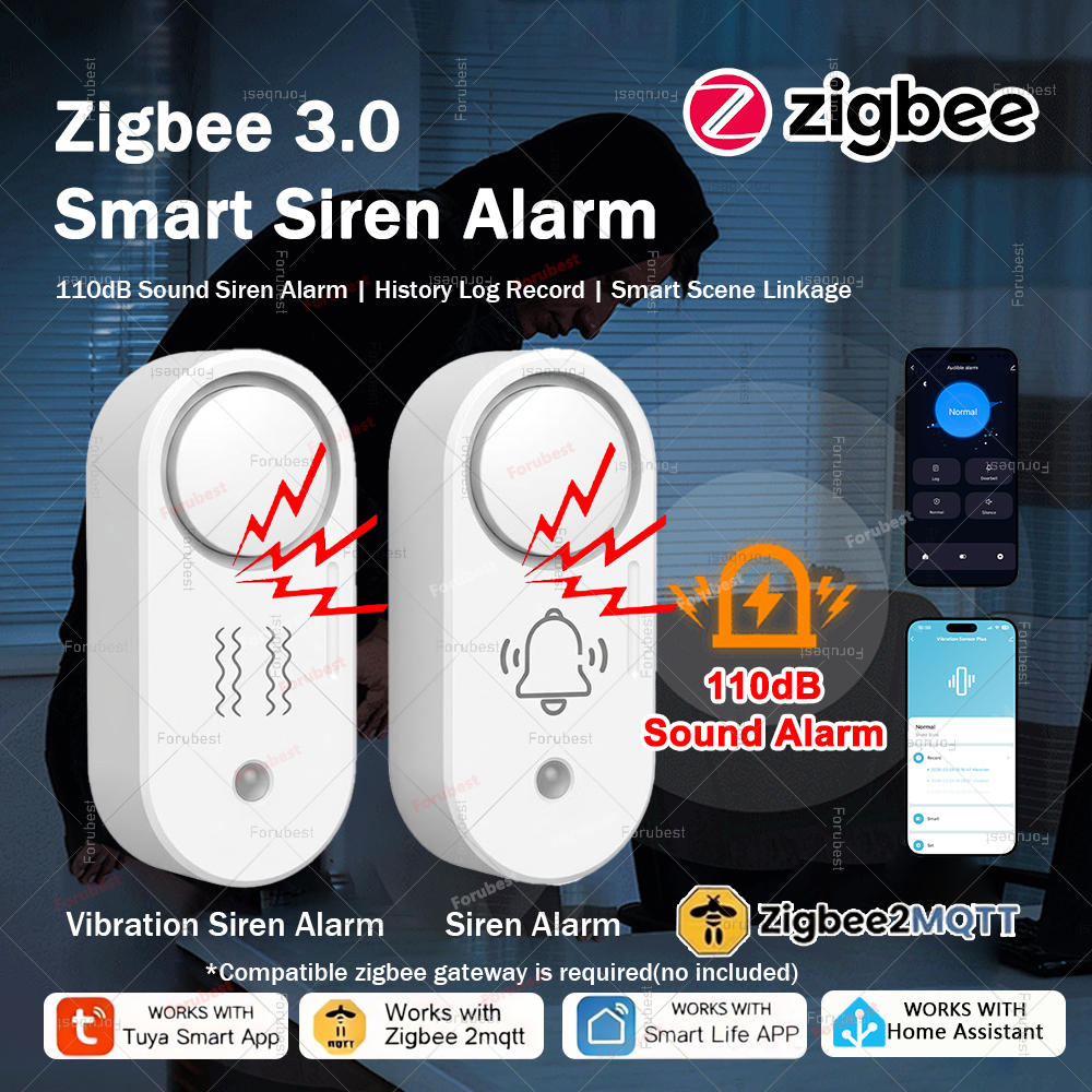 Zigbee Smart Siren Alarm/Vibra - Home Security Options 评论和价格