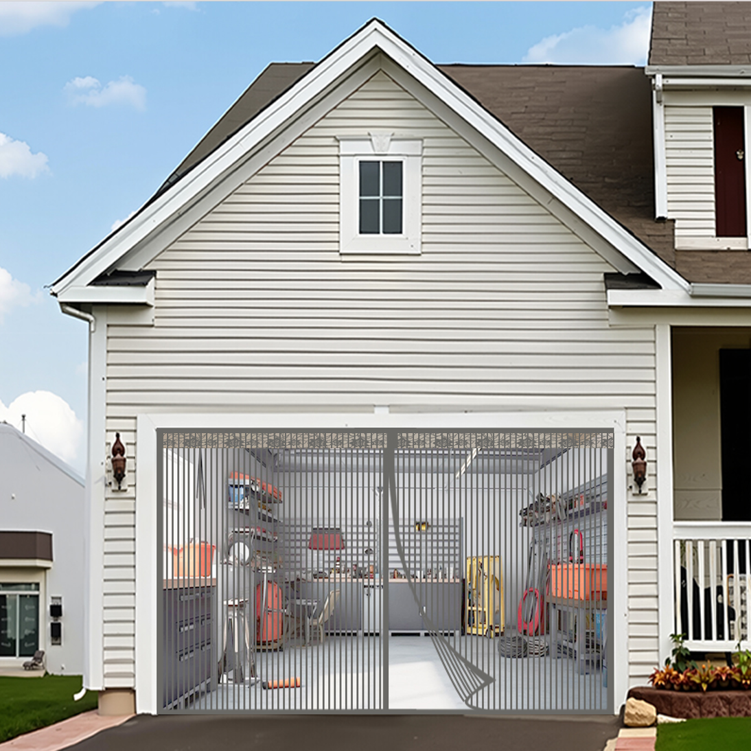 Extra Large Grey Magnetic Scre - Home Security For Doors 评论和价格