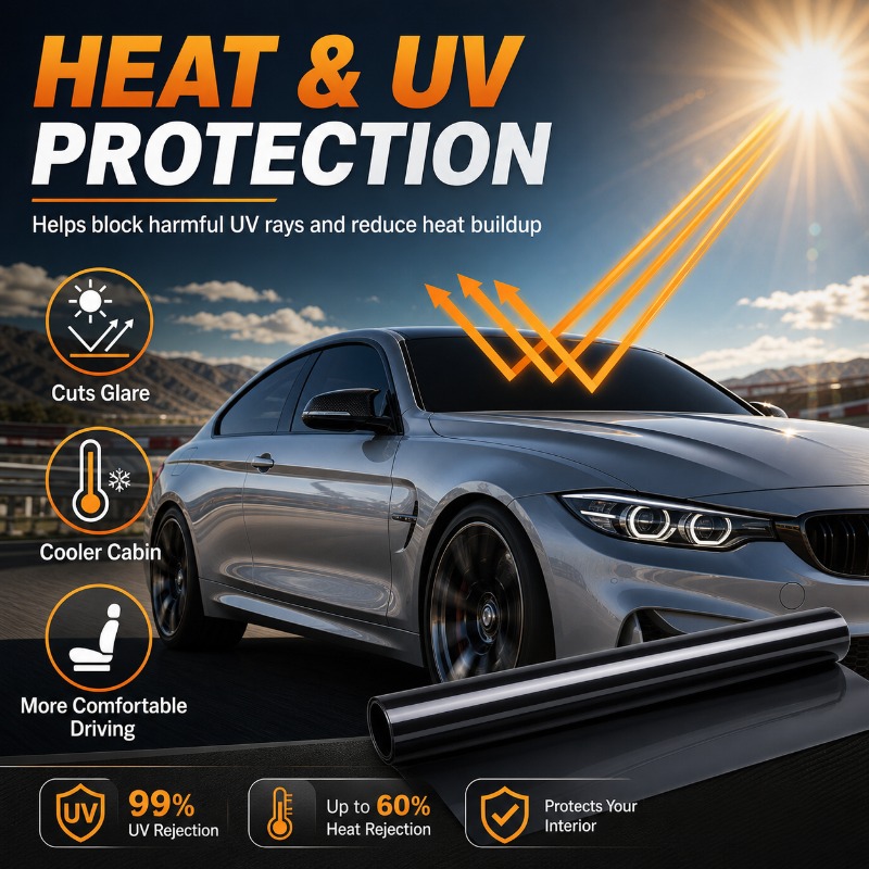 Car Window Tint Film 50x300cm, - Home Security For Windows 评论和价格