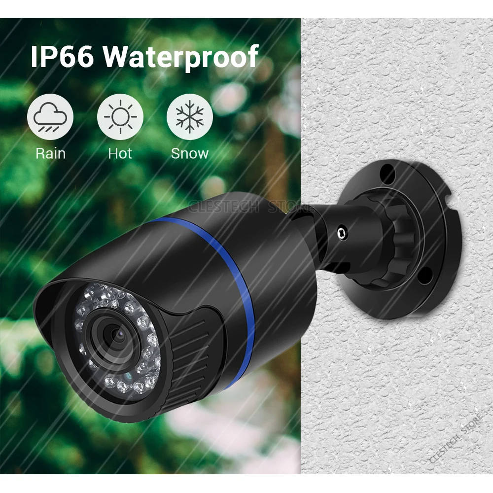 4MP POE IP CCTV Camera with Au - Home Security Options 评论和价格