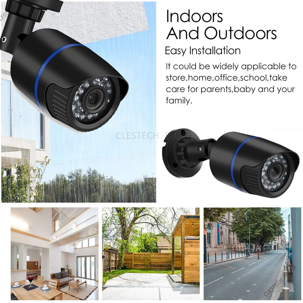 4MP POE IP CCTV Camera with Au - Home Security Options 评论和价格