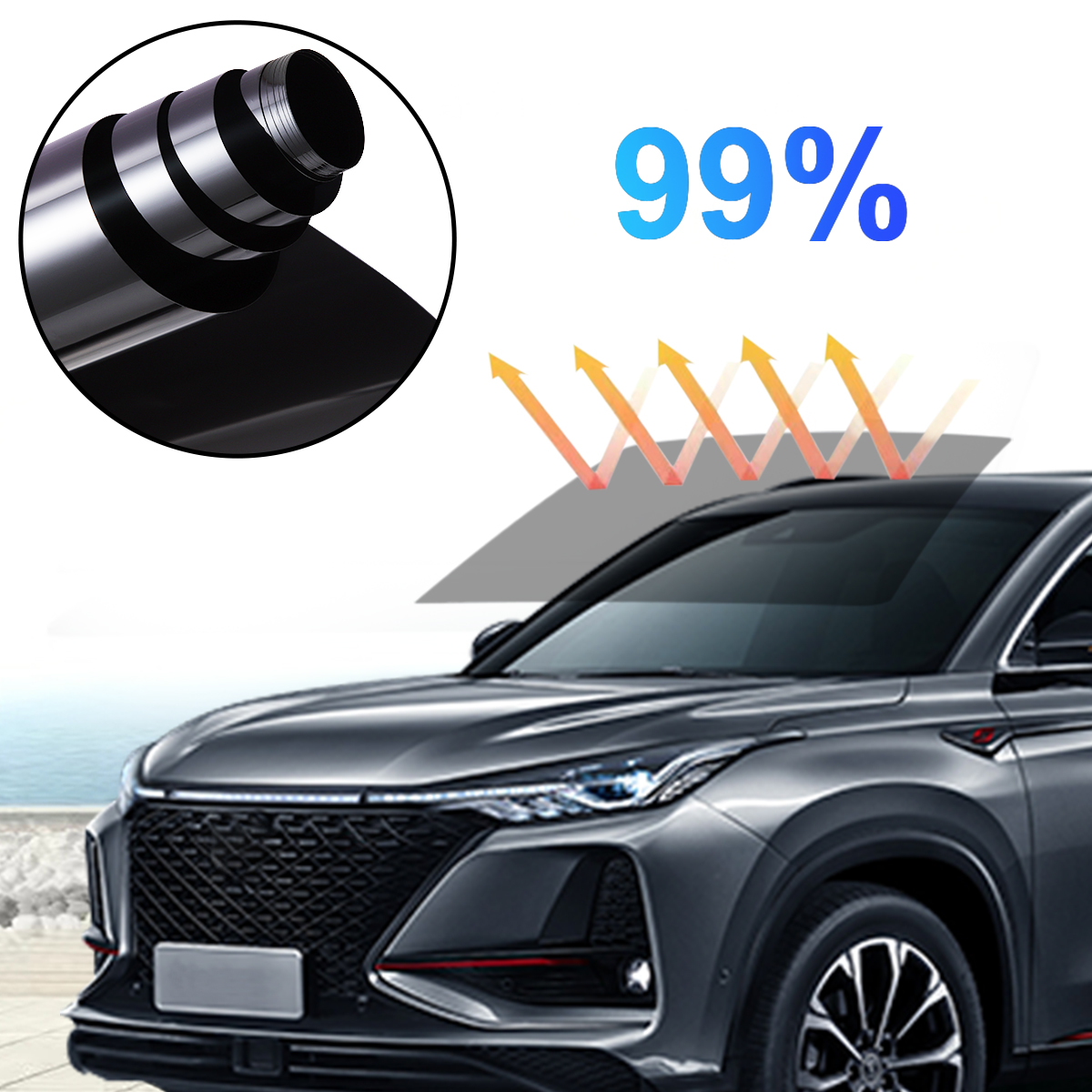 Window Tint Film UV Heat Refle - Home Security For Windows 评论和价格