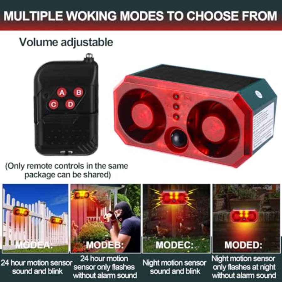 Pcs Solar Outdoor Motion Senso - Barking Dog Alarm 评论和价格