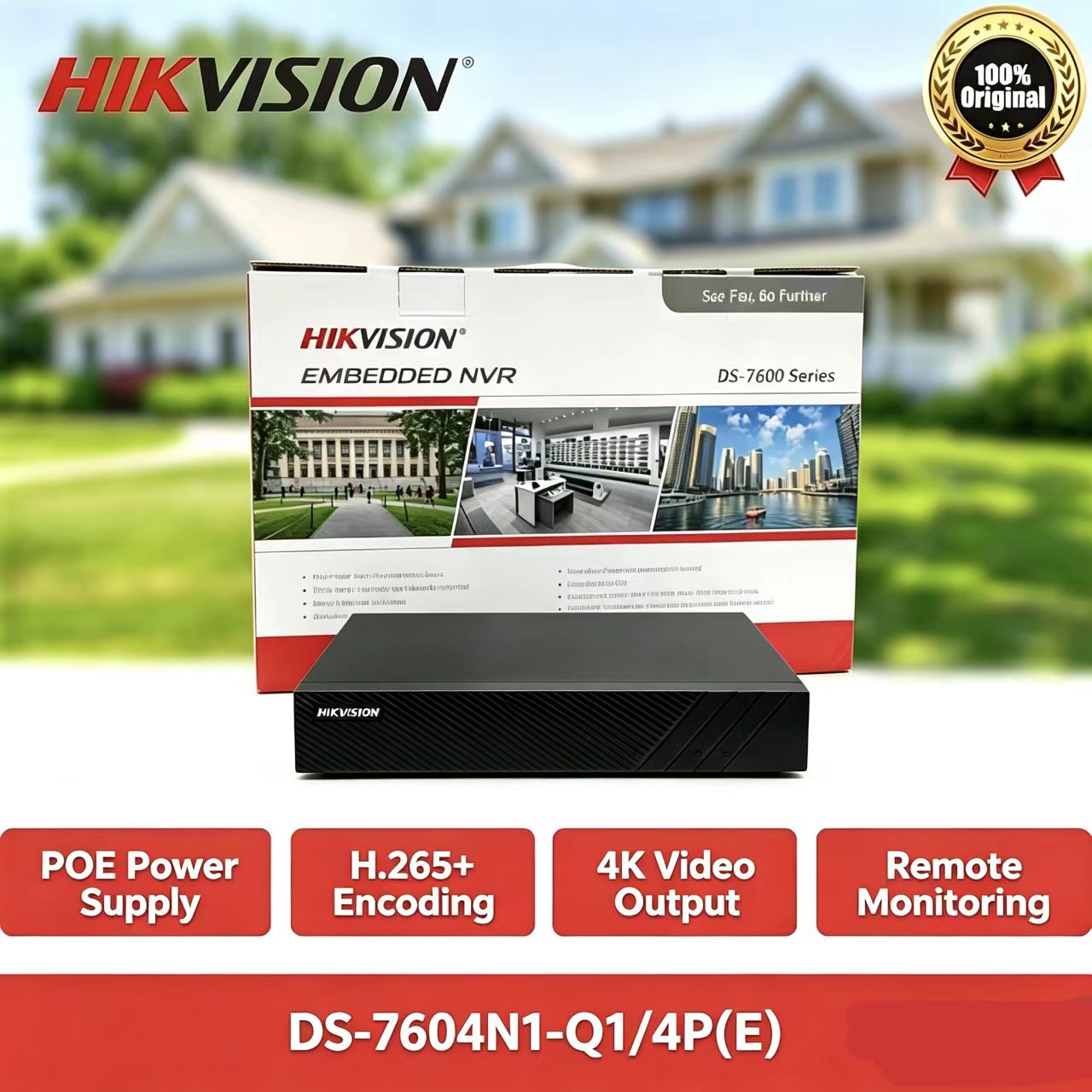 Hikvision DS-7604NI-Q1/4P(E) 4 - Home Security For Windows 评论和价格