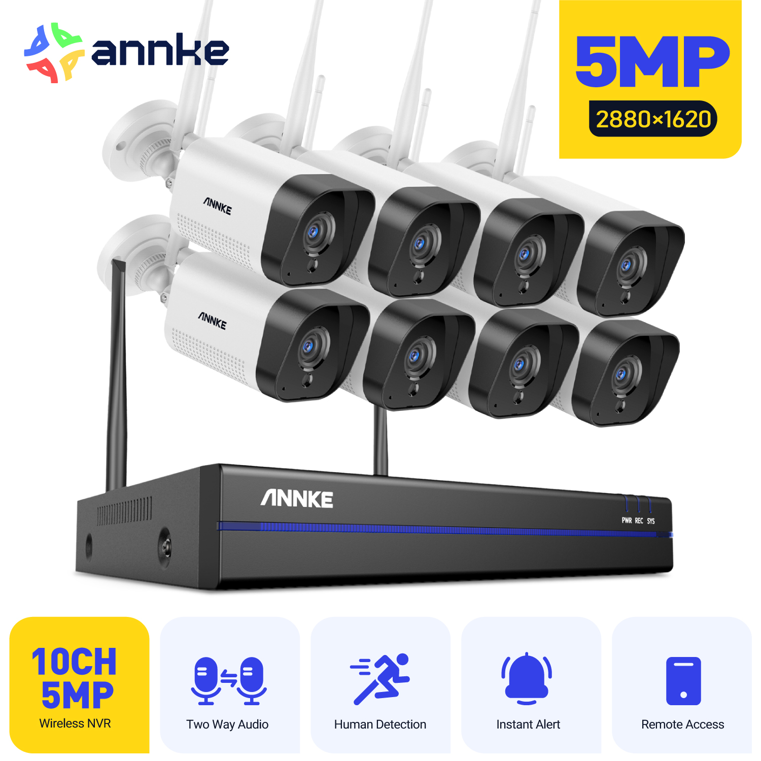 ANNKE 5MP WiFi CCTV System 16C - Home Security Wifi Camera 评论和价格