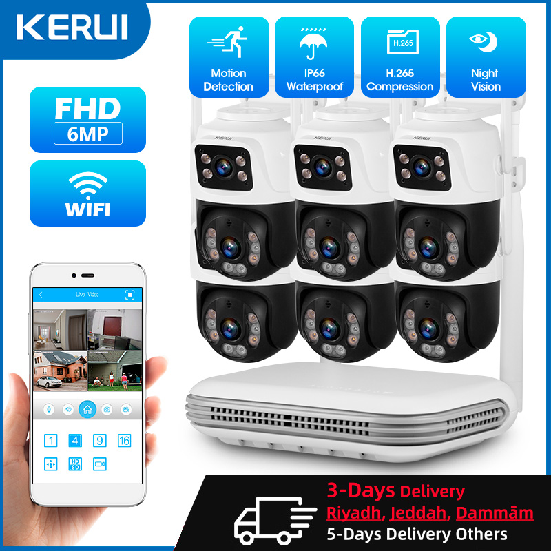 KERUI Waterproof 6MP HD Wirele - Home Security Systems Wireless 评论和价格