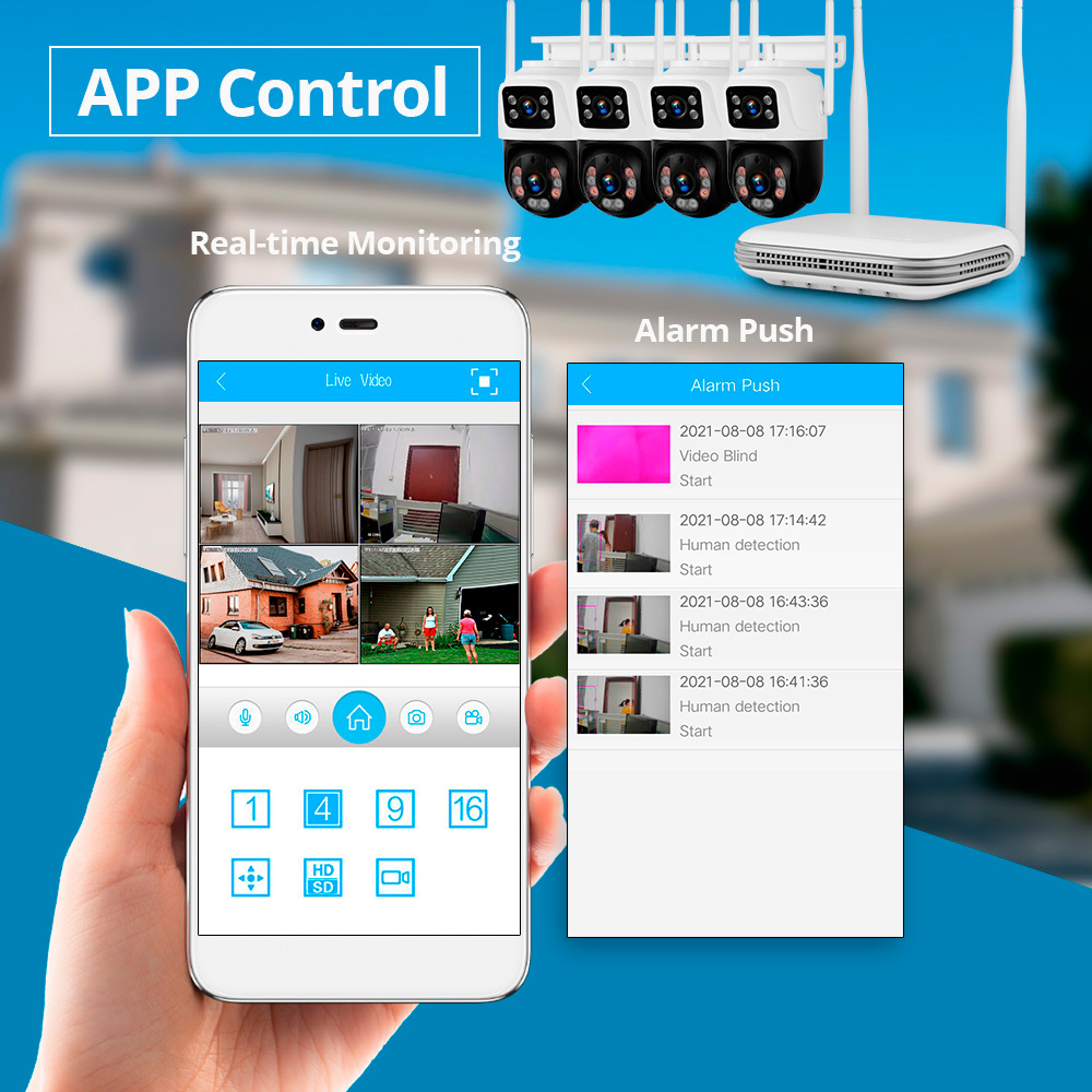 KERUI Waterproof 6MP HD Wirele - Home Security Systems Wireless 评论和价格
