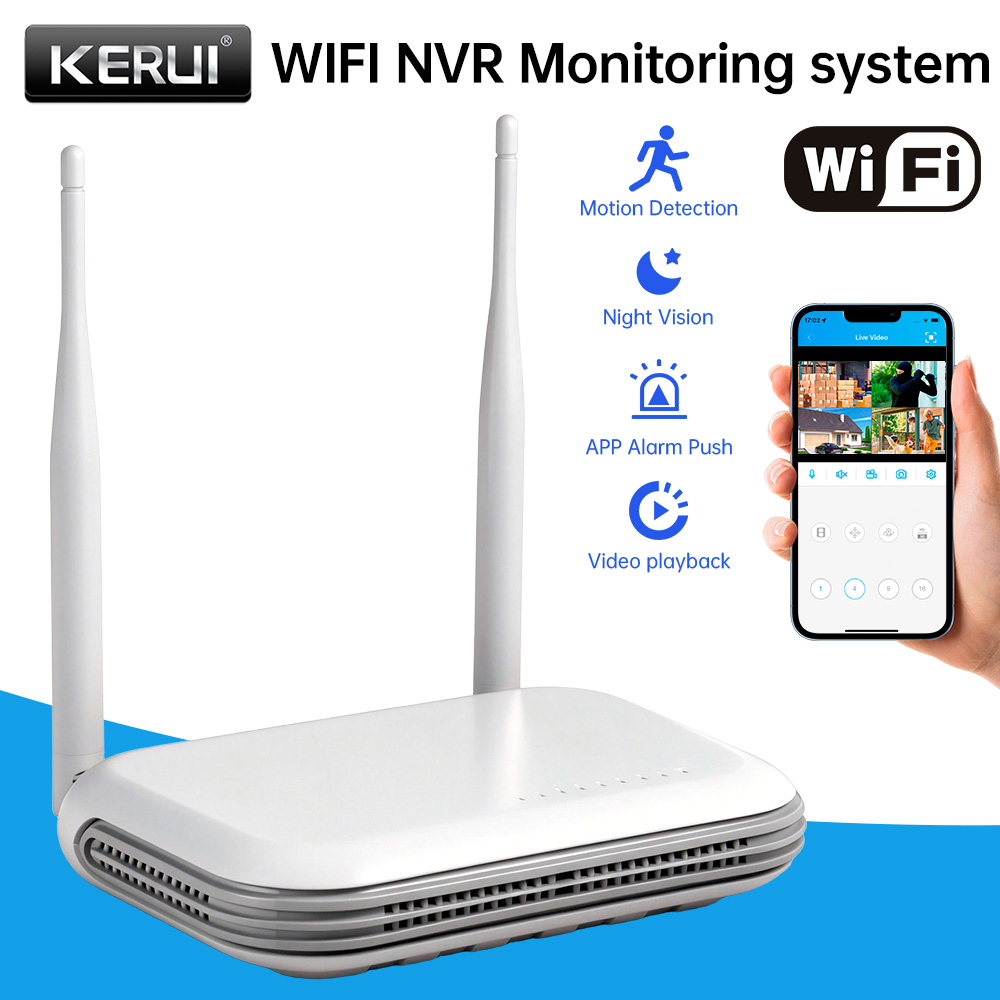 KERUI Mini Network WIFI 8CH NV - Home Security And Monitoring 评论和价格