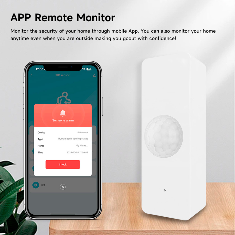 WiFi Smart PIR Motion Sensor T - Home Security And Monitoring 评论和价格