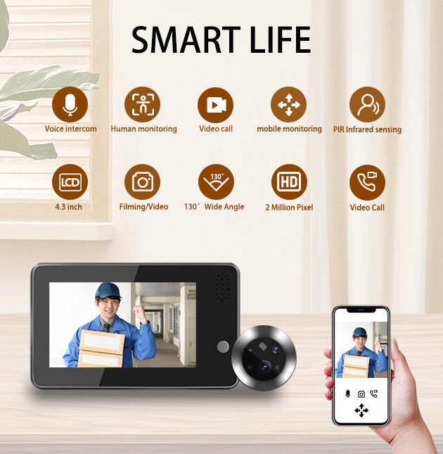 4.3inch Tuya Smartlife WiFi Do - Home Security Cameras Wireless 评论和价格