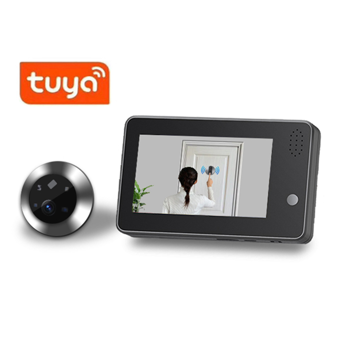 4.3inch Tuya Smartlife WiFi Do - Home Security Cameras Wireless 评论和价格