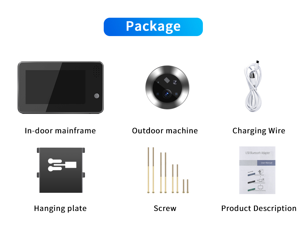 4.3inch Tuya Smartlife WiFi Do - Home Security Cameras Wireless 评论和价格