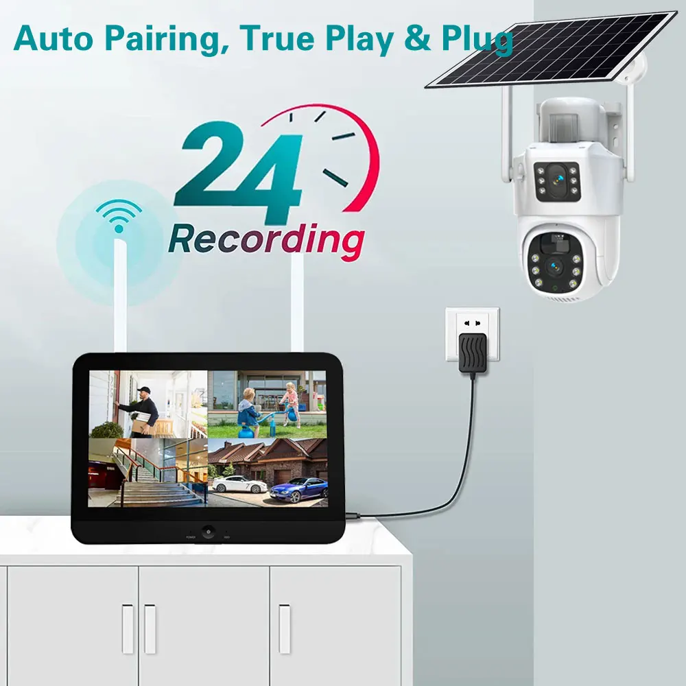 10CH Wireless NVR 4k 8mp Dual  - Home Security Wifi Camera 评论和价格