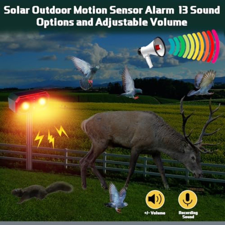 Pcs Solar Outdoor Motion Senso - Barking Dog Alarm 评论和价格
