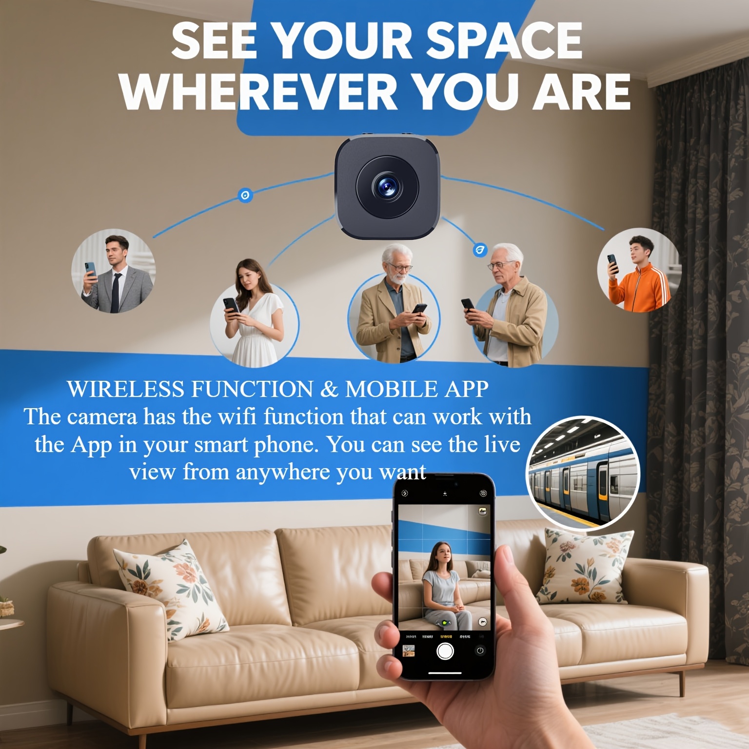 1080P HD Mini WiFi Camera Indo - Home Security Camera 评论和价格