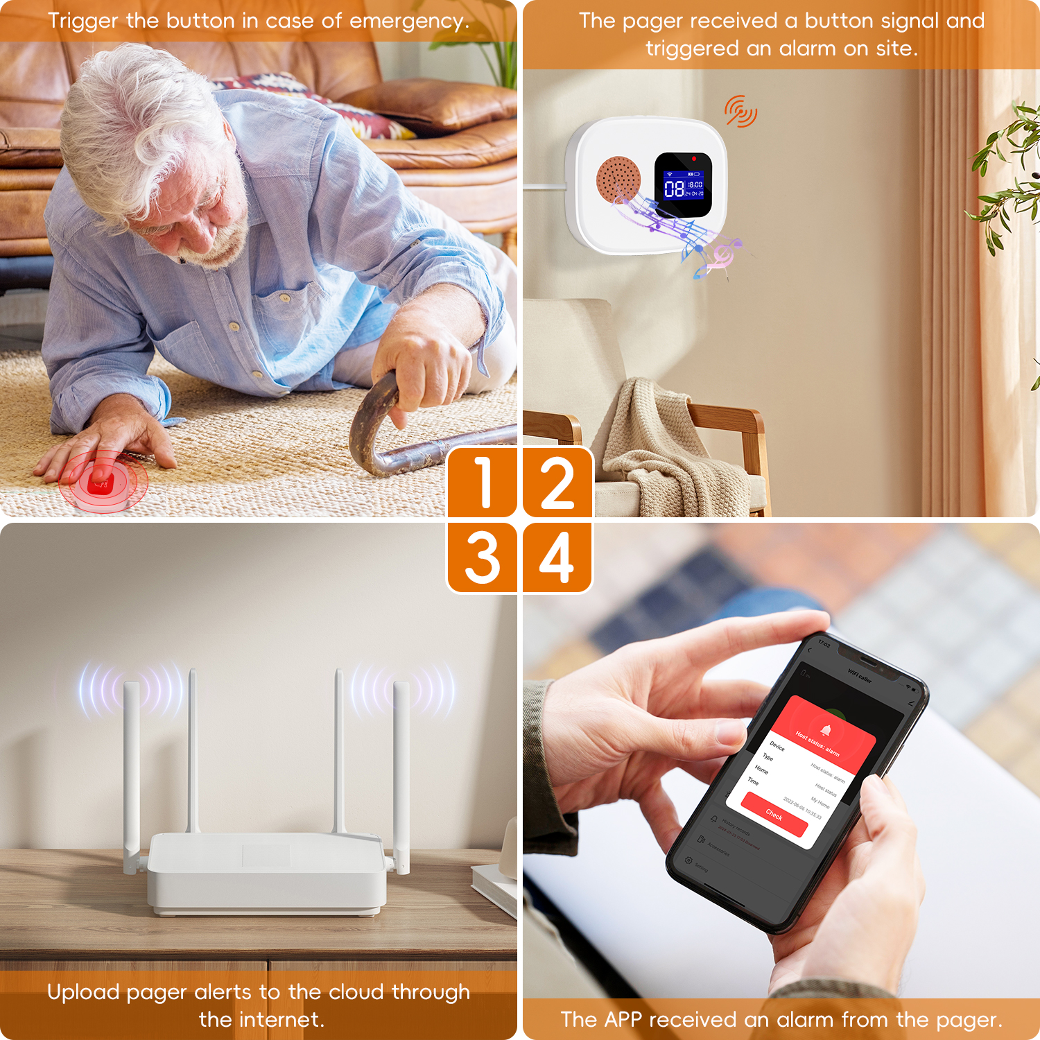 Emergency Call Button for Seni - Home Security And Monitoring 评论和价格