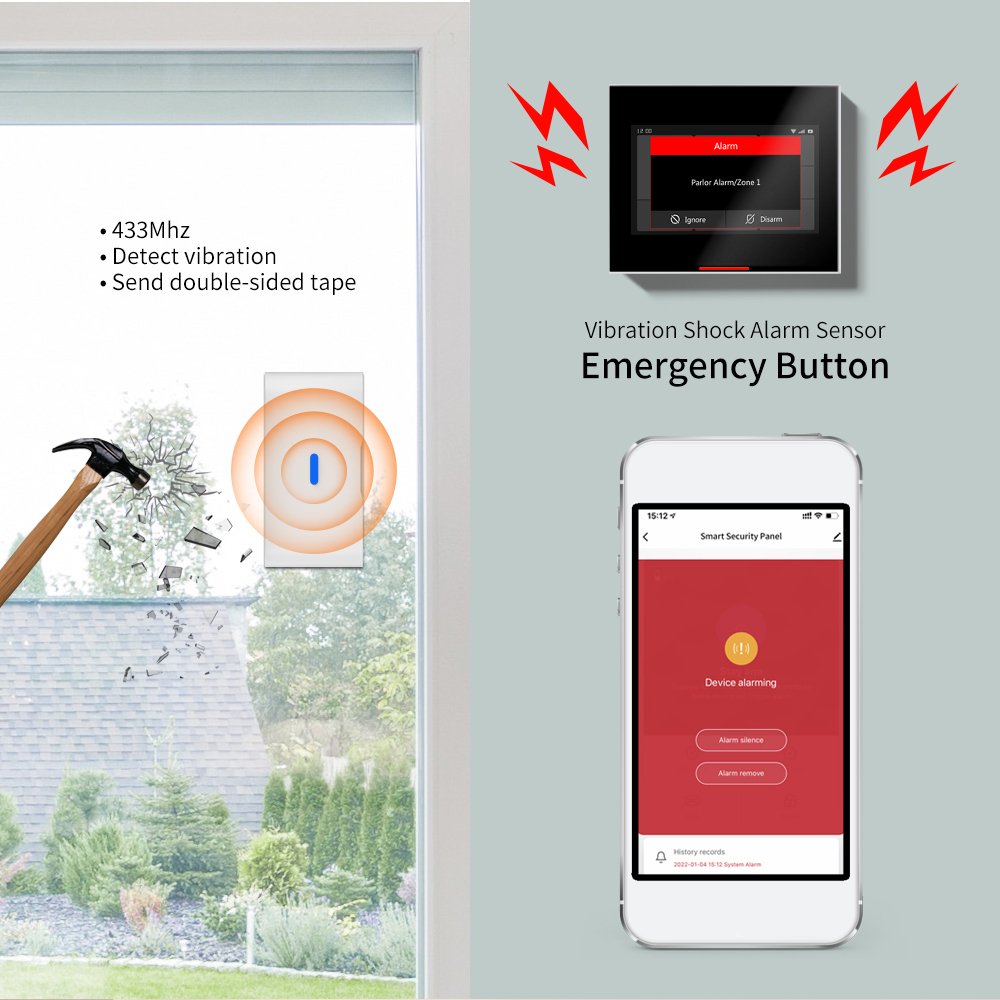 Ostaniot 433MHz eV1527 Wireles - Home Security Systems Wireless 评论和价格