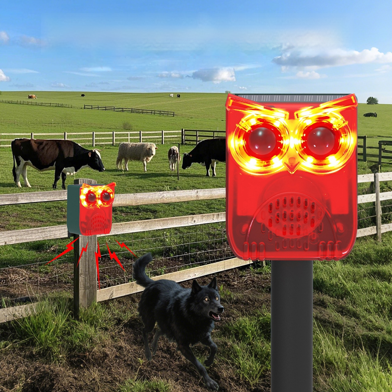 Solar Outdoor Motion Sensor Al - Barking Dog Alarm 评论和价格