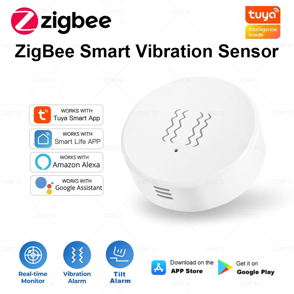 ZigBee Tuya Smart Vibration Se - Home Security For Doors 评论和价格
