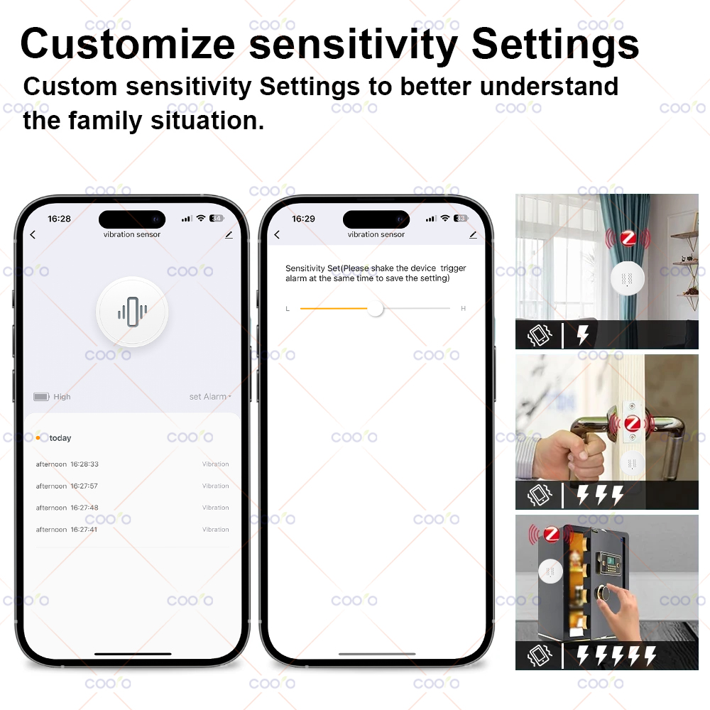 ZigBee Tuya Smart Vibration Se - Home Security For Doors 评论和价格