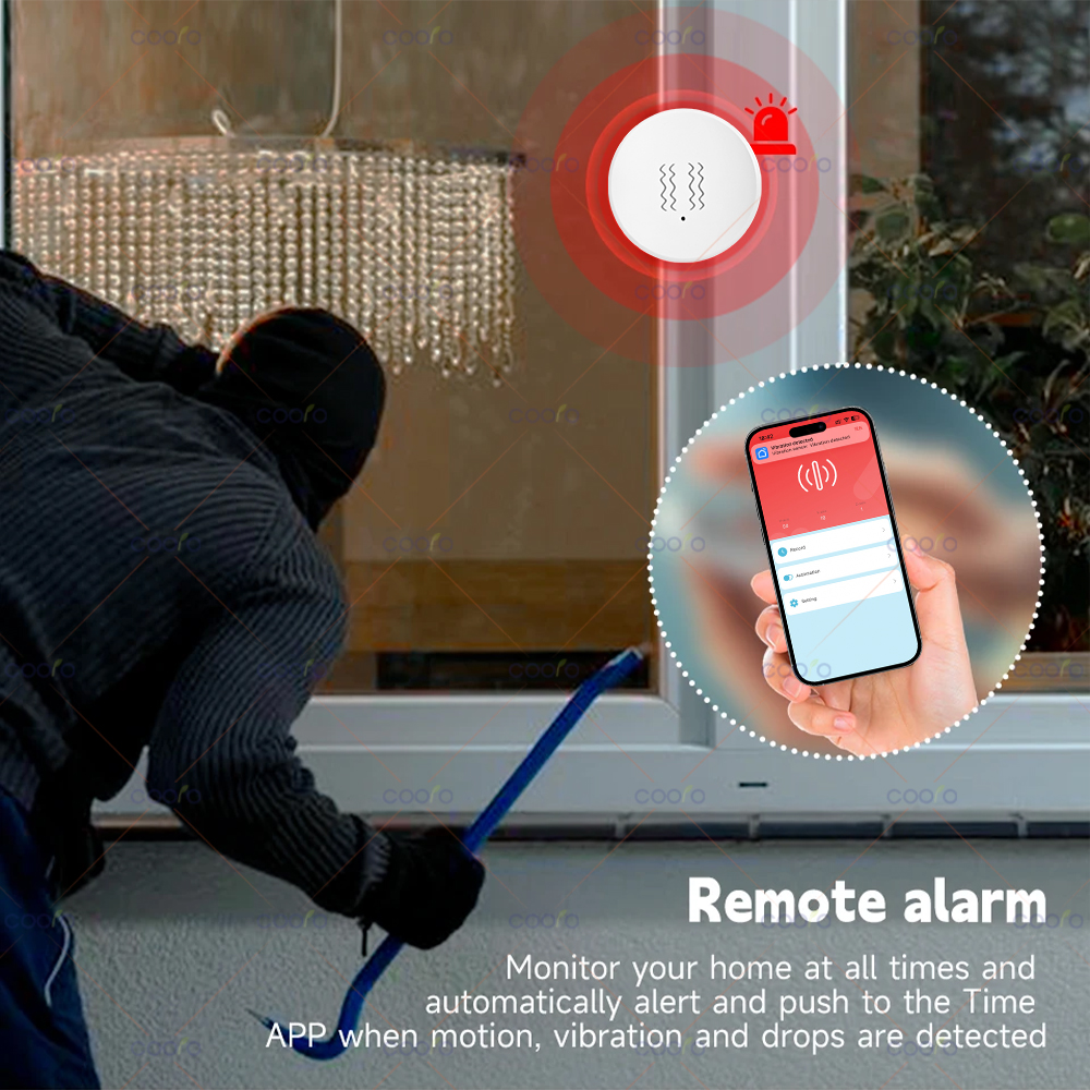 ZigBee Tuya Smart Vibration Se - Home Security For Doors 评论和价格