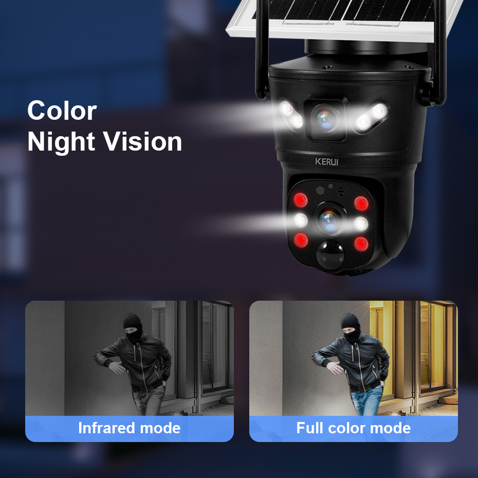 KERUI Outdoor 6MP Solar Camera - Home Security For Windows 评论和价格