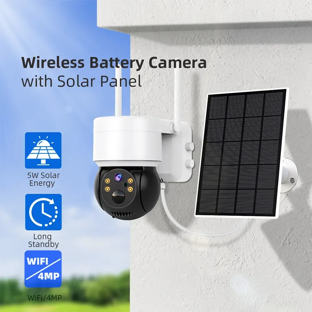 WIFI Solar Camera 2MP PIR Huma - Home Security Cameras Wireless 评论和价格
