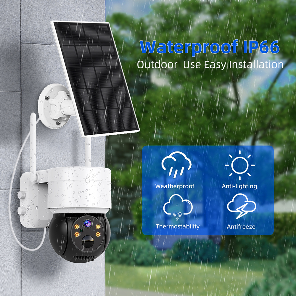 WIFI Solar Camera 2MP PIR Huma - Home Security Cameras Wireless 评论和价格