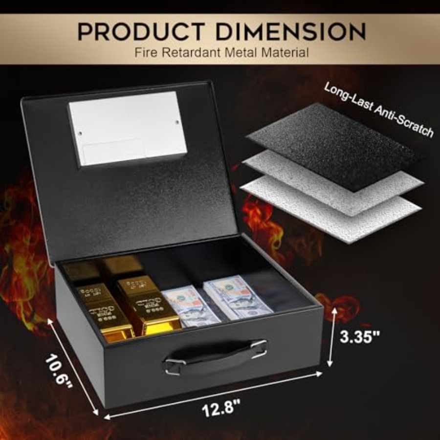 Portable Metal Safe Box with D - Safe Box Digital 评论和价格